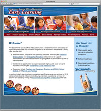 Early Learning website screenshot