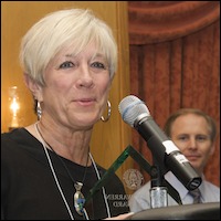 Principal Lyn Efken holding Unity Award