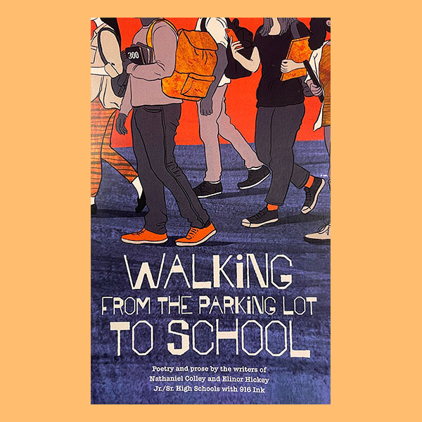 Illustrated book cover showing students walking
