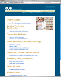 Screenshot of ROP website