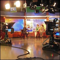 JoEllen Shanks and Deb House on the KCRA television set