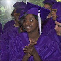 Graduate clapping