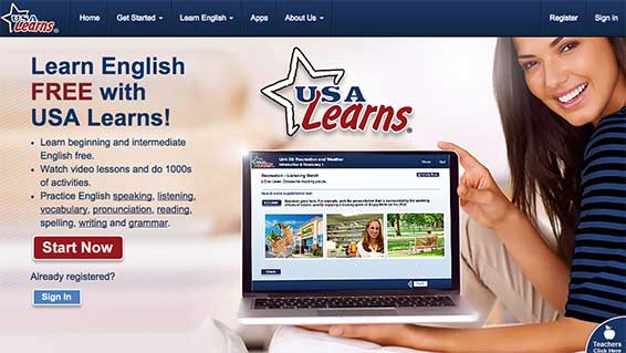 USA Learns website screenshot
