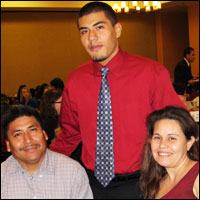 Juan Talamantes with parents
