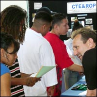 Students pick up career information